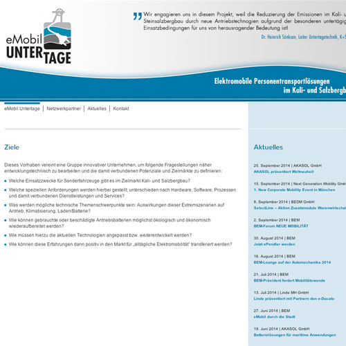 eMobil Untertage